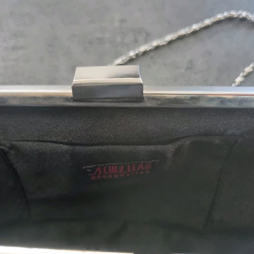 Achilleas Accessories clutch bag like new, black and silver