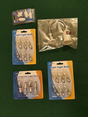 Electrical Lighting Set with Socket Holder, Refrigerator and Night Light Bulbs, Aosaipu
