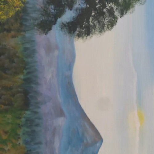 Signed painting used with embossed texture 104x53cm