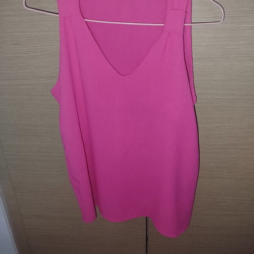 Sleeveless summer blouse Italy, new, pink, one size