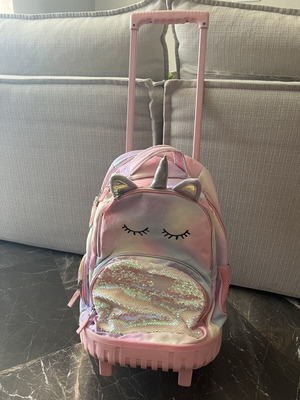 Trolley School Bag used with 4 compartments and wheels