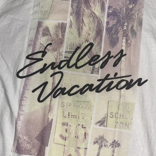 H&M Endless Vacation T-Shirt, white, size L
