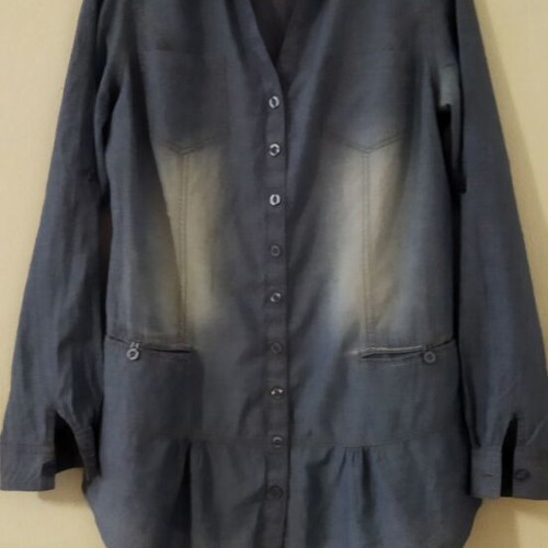 Women's shirt like new, blue, size M, 100% cotton