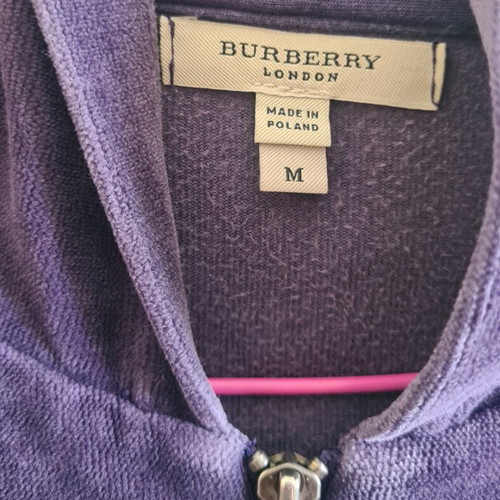 Burberry women's velour cardigan like new, purple size M