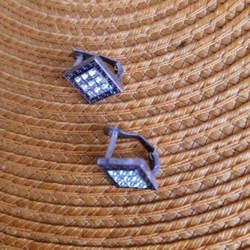Silver 925 earrings with zircons like new