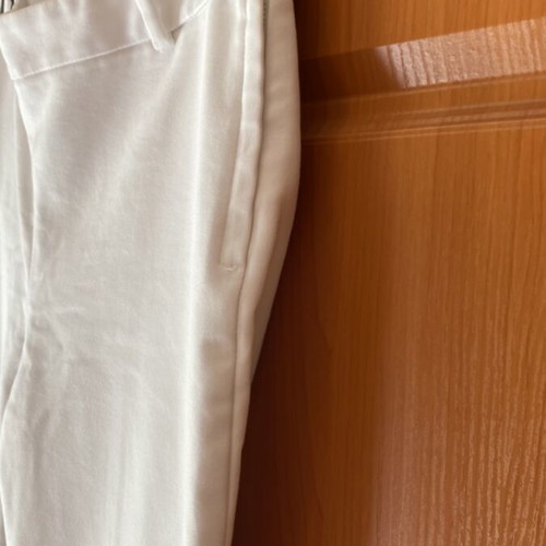 Zara women's pants new, broken white with cream color, elastic back, side zipper, size S