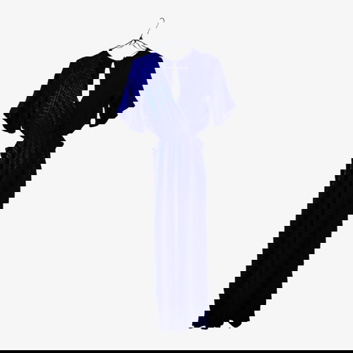 Μπλε ρουά ολόσωμη φόρμα cut out XS
