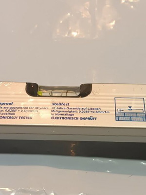 Slovenian Aluminum Level with 3 Vials 50cm New