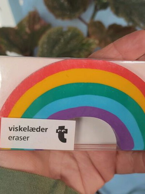Big rainbow eraser new in original packaging