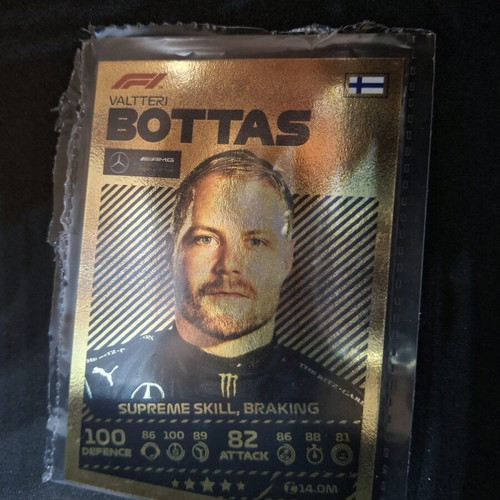 Gold collectible card Valtteri Bottas Formula 1 2021 new