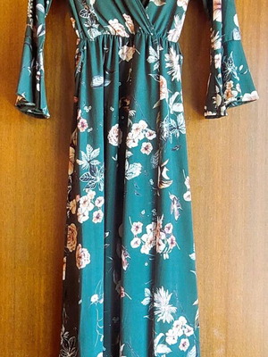 Φόρεμα μάξι κρουαζέ floral σαν καινούργιο, A-Style, πολύχρωμο