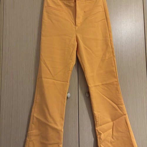 Zara fitted flared pants like new, croc orange, size S