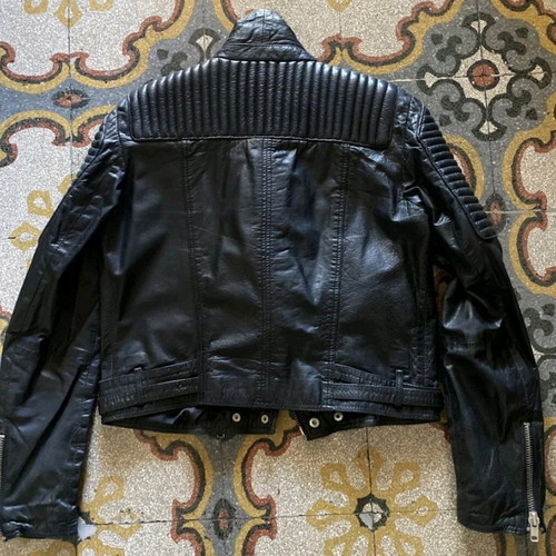 Mango leather jacket used, small, black, biker style