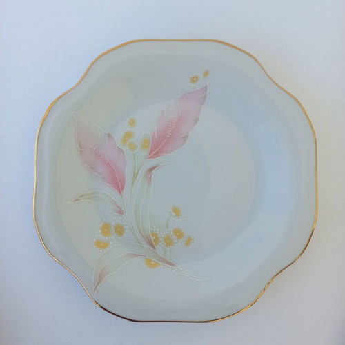 Set of 4 vintage dessert plates like new, porcelain, former Yugoslavia Boris Kidric