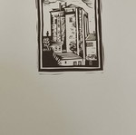 Ξυλογραφία Πύργος Βατοπαιδίου Άγιον Όρος μεταχειρισμένη, Μάρκος Καμπάνης