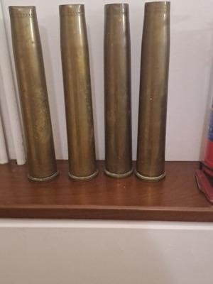 Bofors 40mm L/60 shell casings from SAAB, set of 4