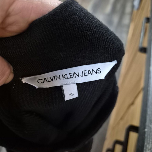 Calvin Klein skirt new, black cotton ribbed