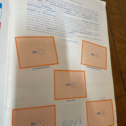 Basket Final Four Sticker Album used, The Road to Zaragoza