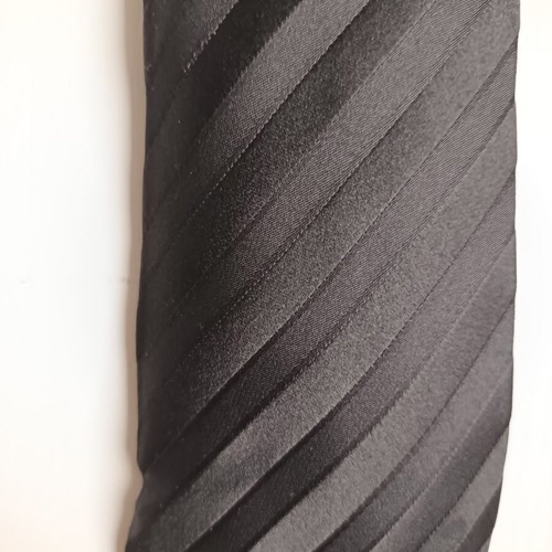 Tie set with cufflinks and handkerchief, new, black satin