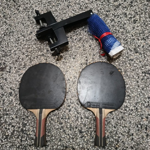 Table Tennis Paddles with Net used, slight marks
