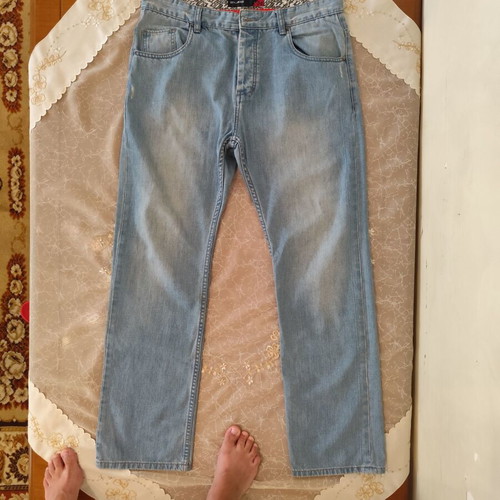 Billabong jeans used, size L, blue, missing first button
