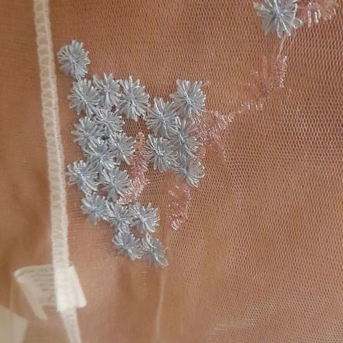 White transparent kaftan with embroidery Power 2 The Flower new