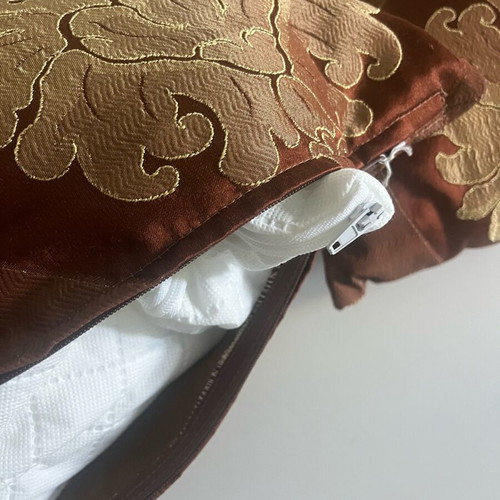 Set of pillows 40x40cm with embossed designs linen and cotton new