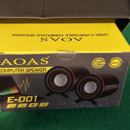 AOAS E-001 computer speakers USB 2.0, new in box