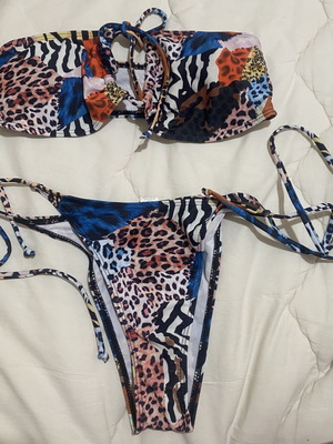 Σετ μπικίνι με ανάμεικτο animal print μέγεθος S σαν καινούργιο