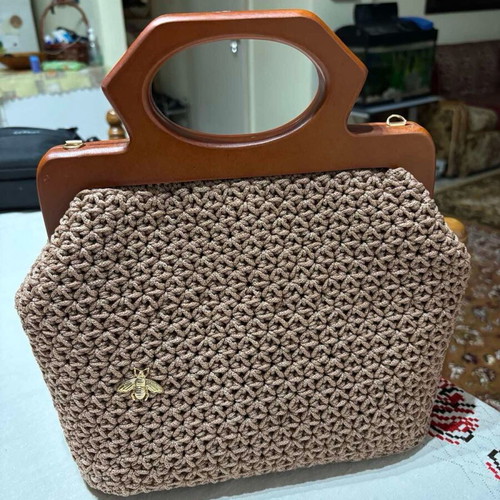 Handbag 100% handmade new, gray