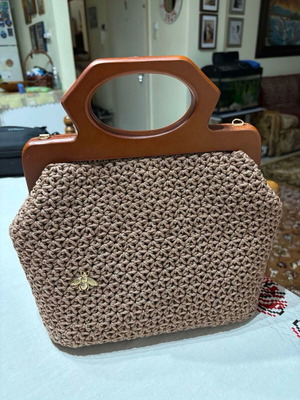 Handbag 100% handmade new, gray