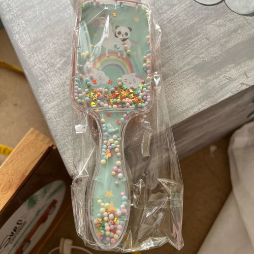 Children's hairbrush new with rainbow design