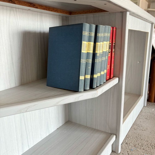 Furniture used gray-blue with glass, length 1.50 m