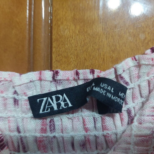 Zara summer dress like new, long with side slit, cotton and linen
