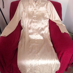 Na-kd ζακάρ σατέν maxi σεμιζιέ φόρεμα no:M (jacquard satin maxi shirt dress)