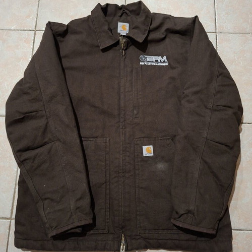 Carhartt Sherpa Lined Washed Duck Canvas Workwear Jacket, XL