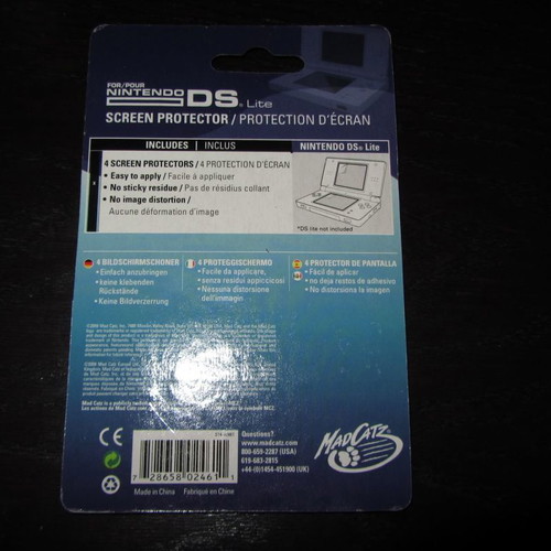 Madcatz Nintendo Ds Lite Screen Protector pack of 4 membranes new sealed