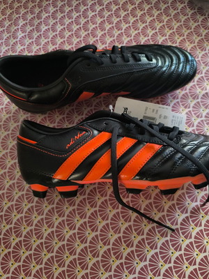 Adidas Men's Football Shoes Black Orange New Size 38.5
