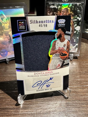 Panini Crown Royale EuroLeague 24-25 Donta Hall Silhouettes Jersey Patch Auto 46/99