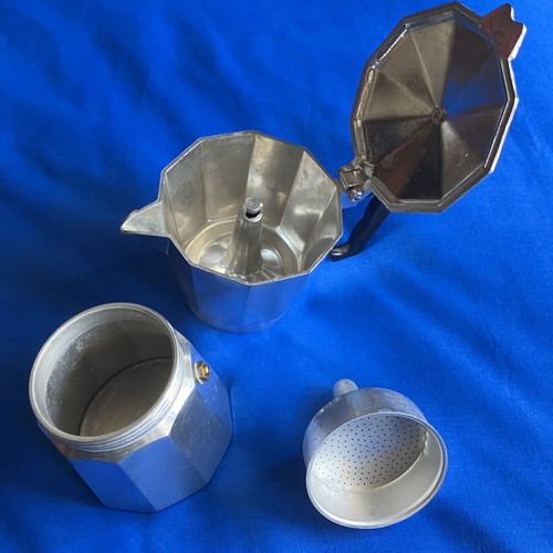Aluminum stovetop espresso maker, 3-piece, 200ml