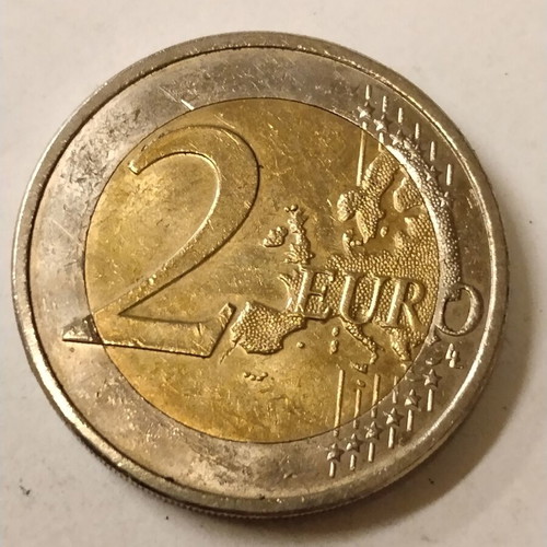 2 Euro Coin used from Luxembourg 2011 with minting error