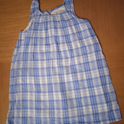 Massimo Dutti plaid dress for girl 9-10 years like new, blue