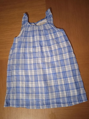 Massimo Dutti plaid dress for girl 9-10 years like new, blue