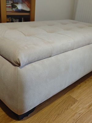 Ottoman like new, water-repellent fabric, 130x70x40 cm