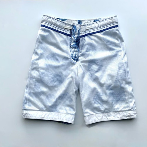 Abercrombie & Fitch men's swim shorts size S like new, white with blue flowers