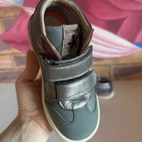 Biomecanics Shadow leather anatomical kids boots size 28 like new, grey and purple