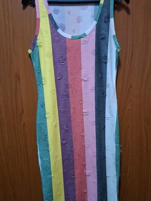 Elastic dress like new, multicolored, size S