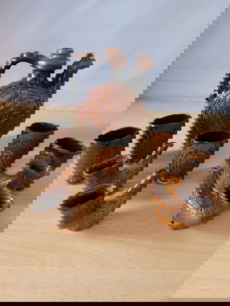 Σετ κεραμικά κανάτα και ποτήρια