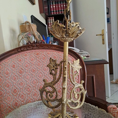 Ceiling light handmade brass plafonnier used antique