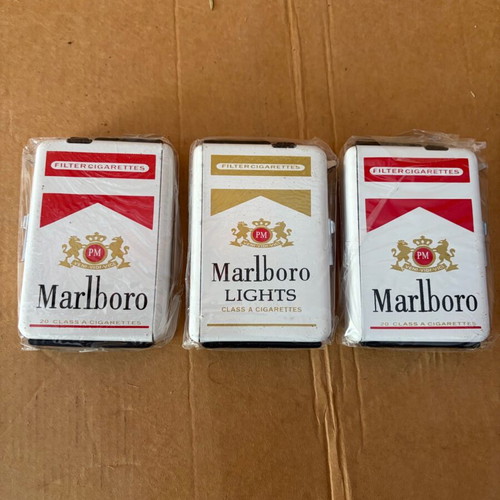 Marlboro lighters and cigarette cases new, set of 3
